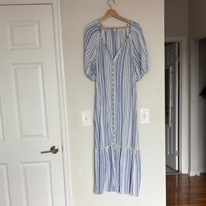 Old Navy Blue and White Maxi Dress